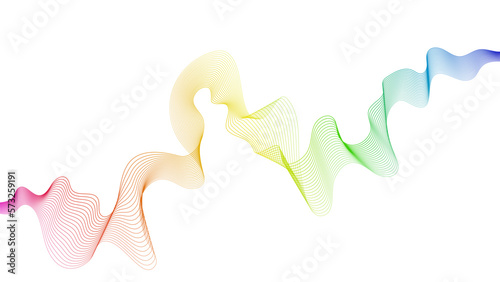 Abstract backdrop with wave gradient lines