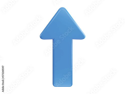 Up Arrow icon on 3d rendering vector illustration