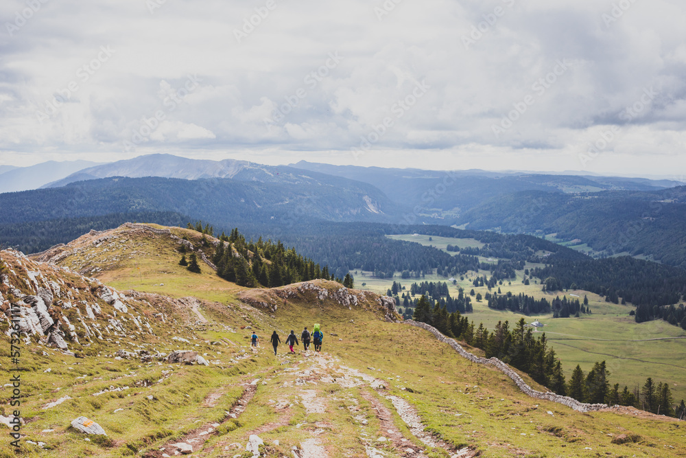 Hiking in the mountains