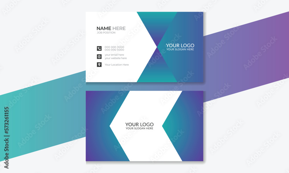 Modern Gradient Business Card Template | Creative Business Card Template