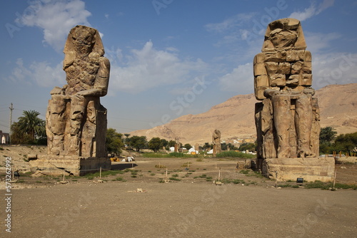 Colossi of Memnon at Luxor,Egypt,Africa 