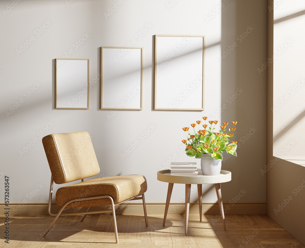 Frame for art concept modern on the wall Frame for art concept modern on the wall