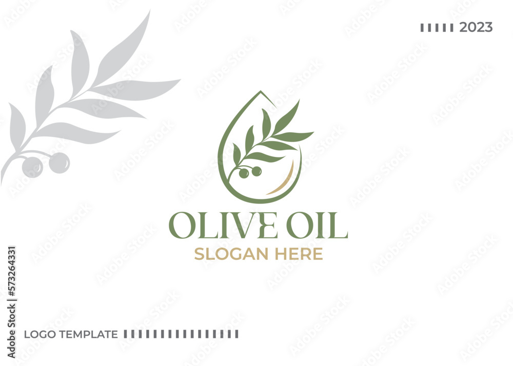 olive oil leaf logo design vector icon symbol illustration