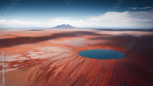 The view from the helicopter of the karsi landscape. Aerial view of planet earth. photo