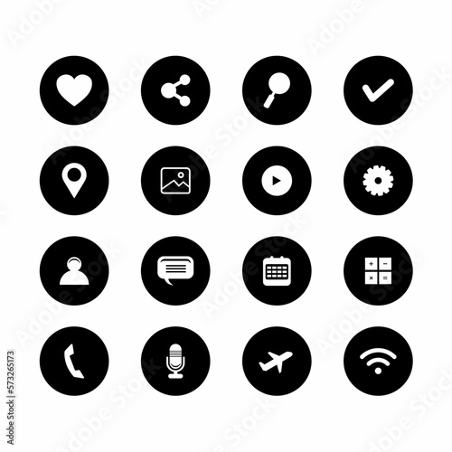 set of social media vector icon