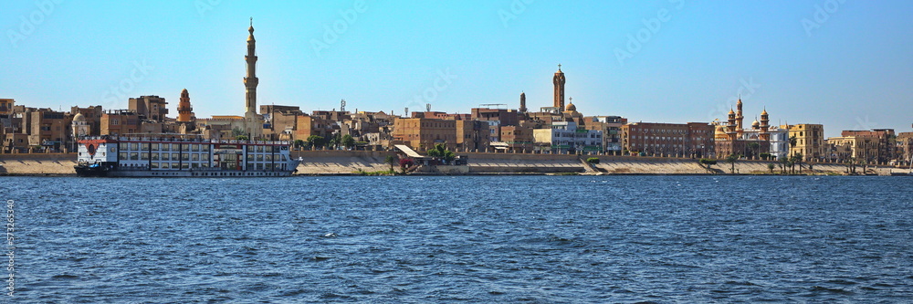 Panoramic view of Esna, Egypt, Africa
