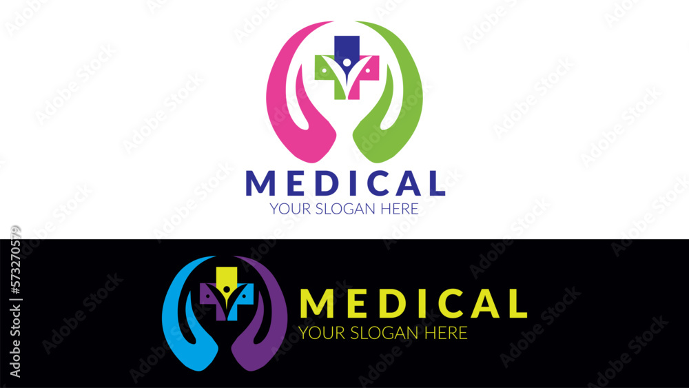 Medical vector logo design fully editable high quality, 100% text editable.
