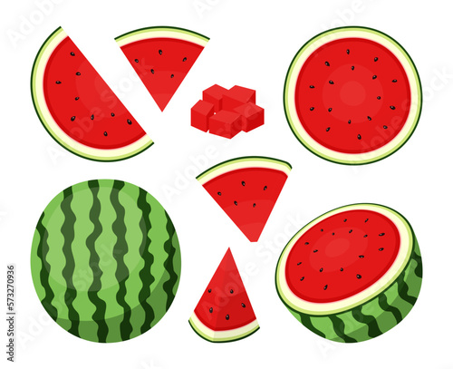 Fruit watermelon isolated on white background