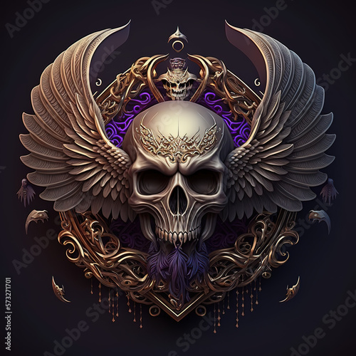 winged skull 