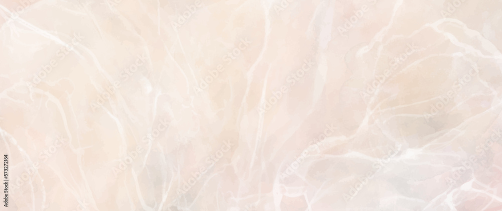 Fototapeta premium Marble vector texture background for cover design, poster, cover, banner, flyer, cards and design interior. Tile. Floor. Wall. Pink and beige stone texture. Hand-drawn luxury illustration.