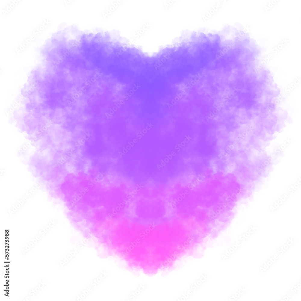  Expressive Abstract Colorful Cloud/Smoke Love Design in Watercolor Gradient