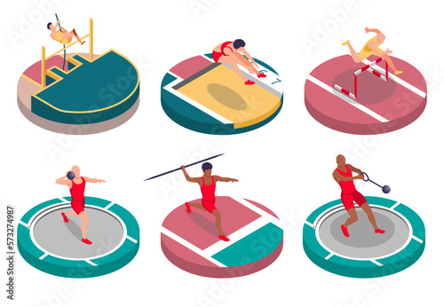 Light Athletics Isometric Compositions