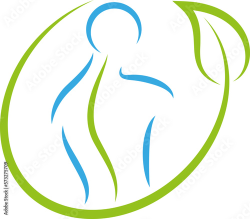 Person, Mensch und Wirbelsäule, Chiropraktiker, Orthopädie und Massage Logo, Icon