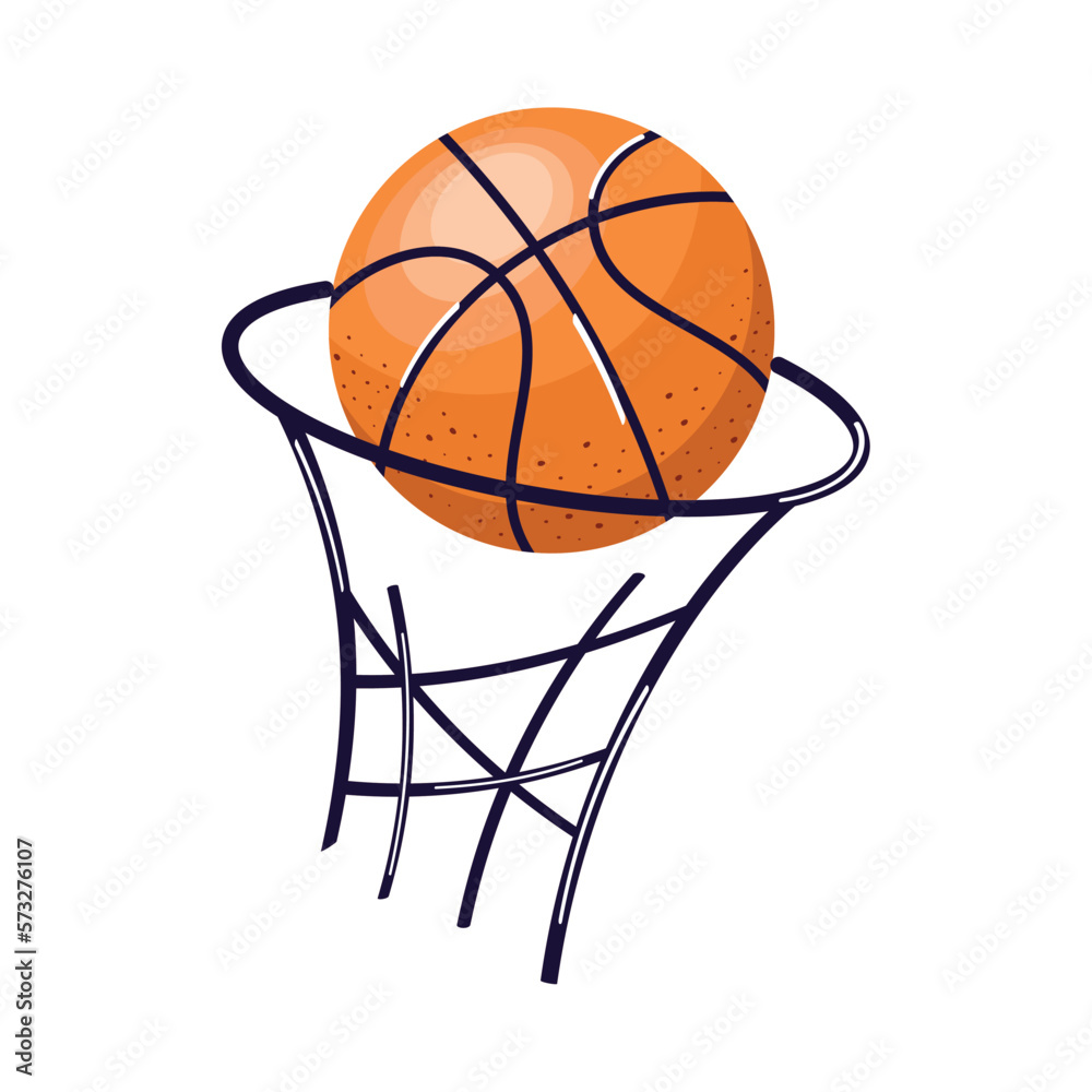 basketball balloon and basket