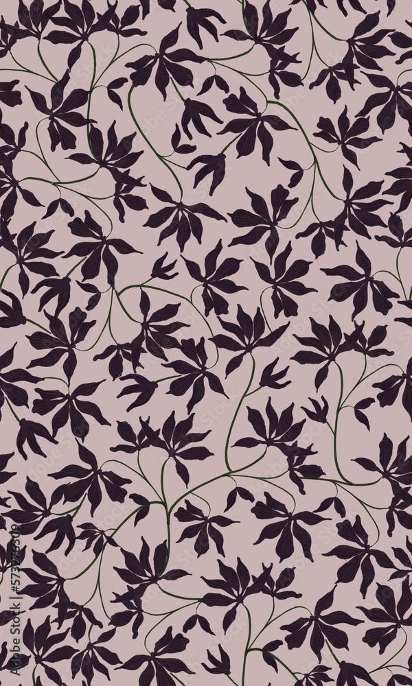 Dusty rose floral vines Dusty rose floral vines
