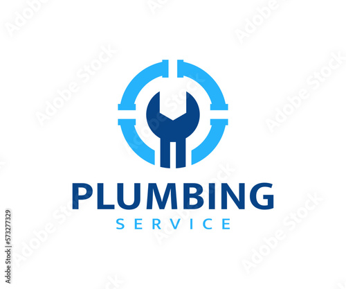 Plumbing Service Logo Design. Plumbing company logo design vector