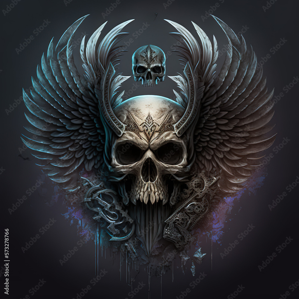 winged skull winged skull