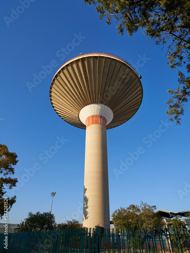 Mushroom shaped water tower in Latina, Italy
 photo