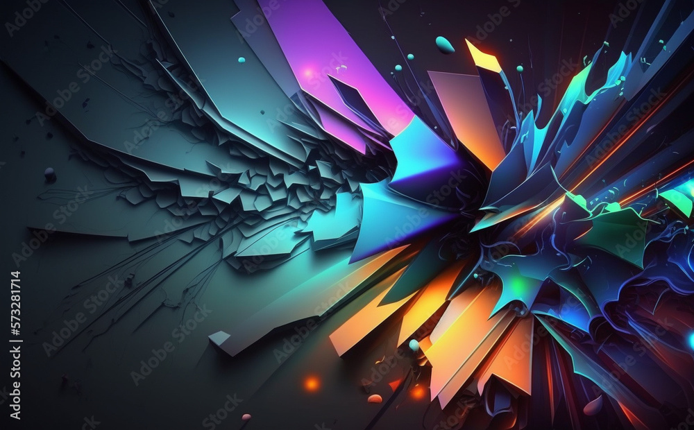 Fototapeta premium High-tech technology colorful background