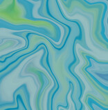 blue silk background with acrylic color flow geometric wavy liquid marble, Close up of colorful simply painting acrylic colorful wave line background perfect for wallpaper and cover.	