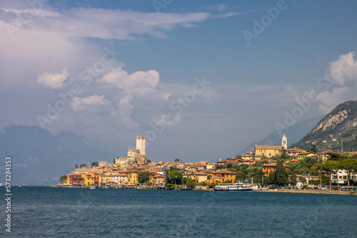 Summer sunny day in Malcesine on Lake Garda