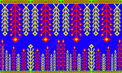 A beautiful Geometric Ornament Ethnic style border design handmade artwork pattern with watercolor, trending, texture, vintage hand drawing