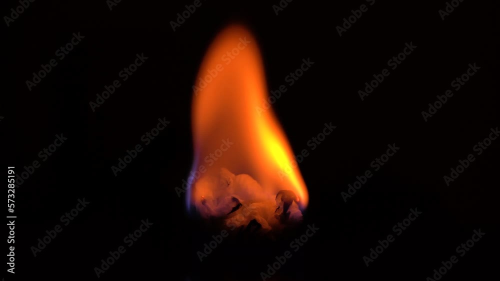 Macro video of paper burning in the dark Macro video of paper burning in the dark