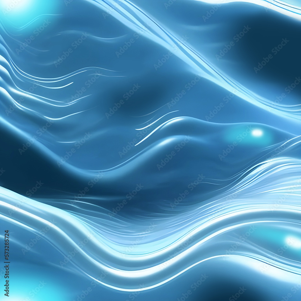 Blue wave holographic design background Blue wave holographic design background