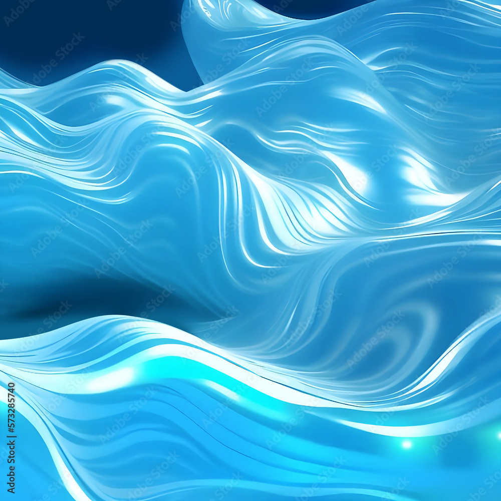 Blue wave holographic design background Blue wave holographic design background
