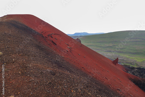 Iceland Red Volcano Erosion Landscaspe