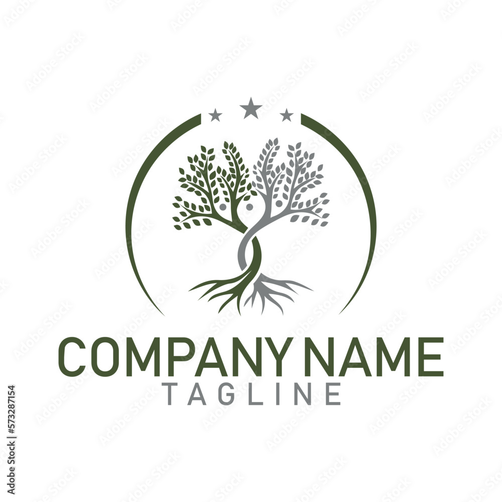 Obraz premium Unique tree icon logo design with vector format.