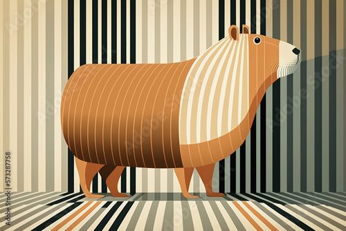 illustration of a capybara