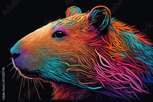 illustration of a capybara