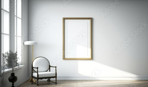 Upgrade decor with a blank photo frame mockup  perfectly suited for a contemporary space