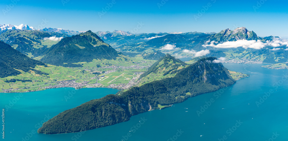 Fototapeta premium Switzerland 2022, Beautiful view of the snow Alps