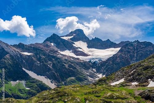 Fototapeta Naklejka Na Ścianę i Meble -  Switzerland 2022, Beautiful view of the snow Alps