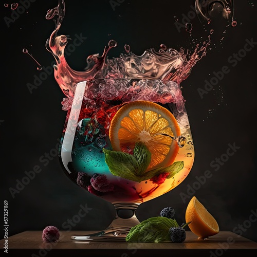 Fancy Cocktail - Generative Ai photo