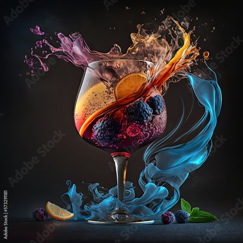 Fancy Cocktail - Generative Ai photo