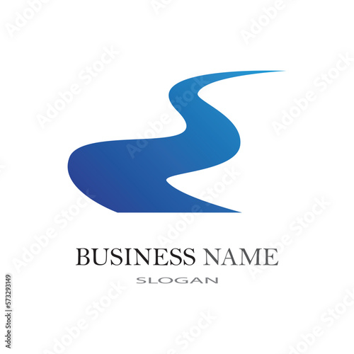 River logo business template vector illustration