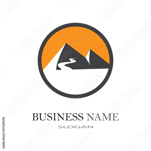 River logo business template vector illustration