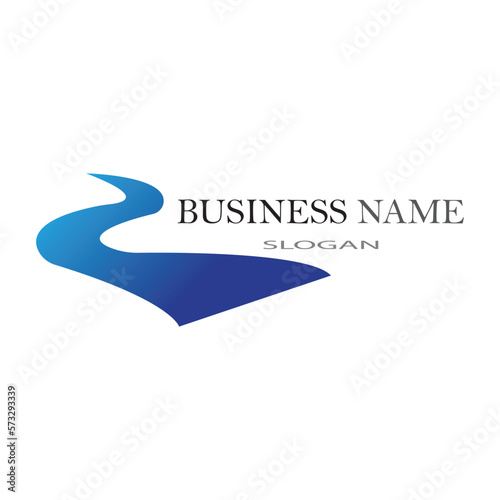 River logo business template vector illustration