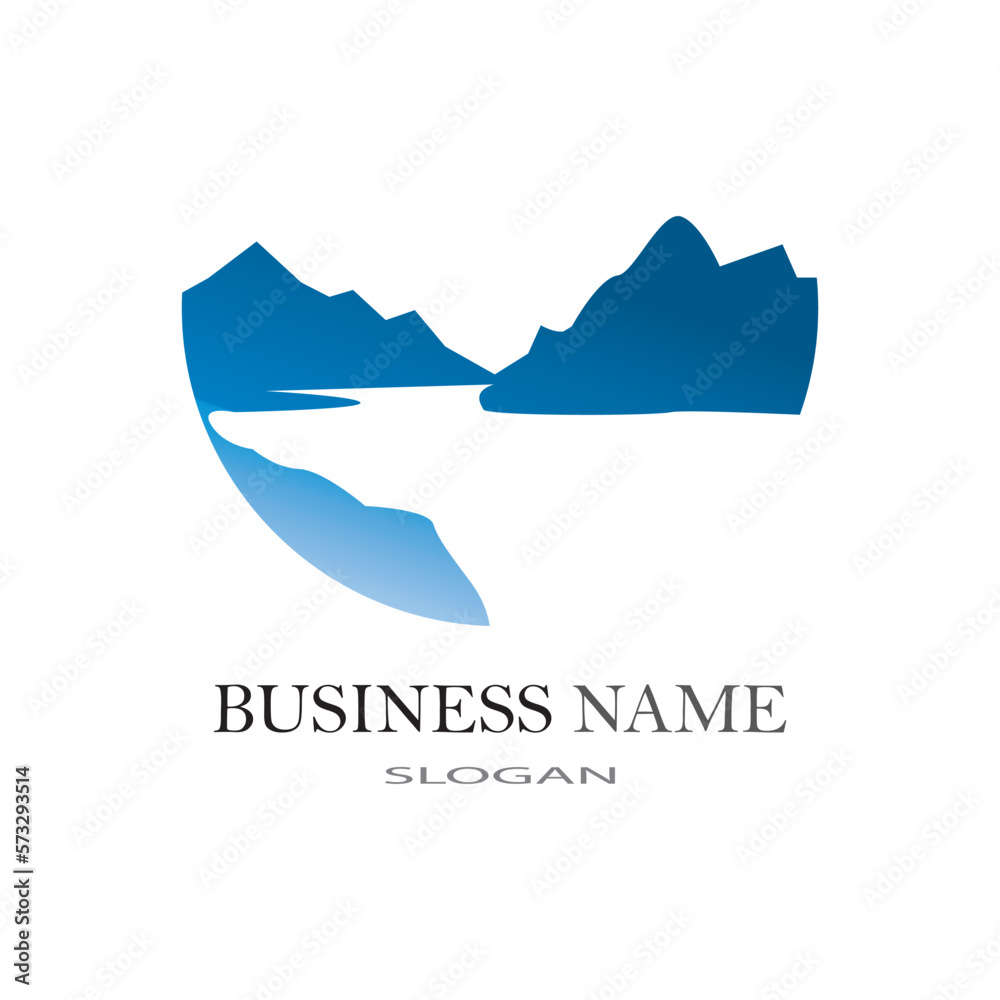 River logo business template vector illustration