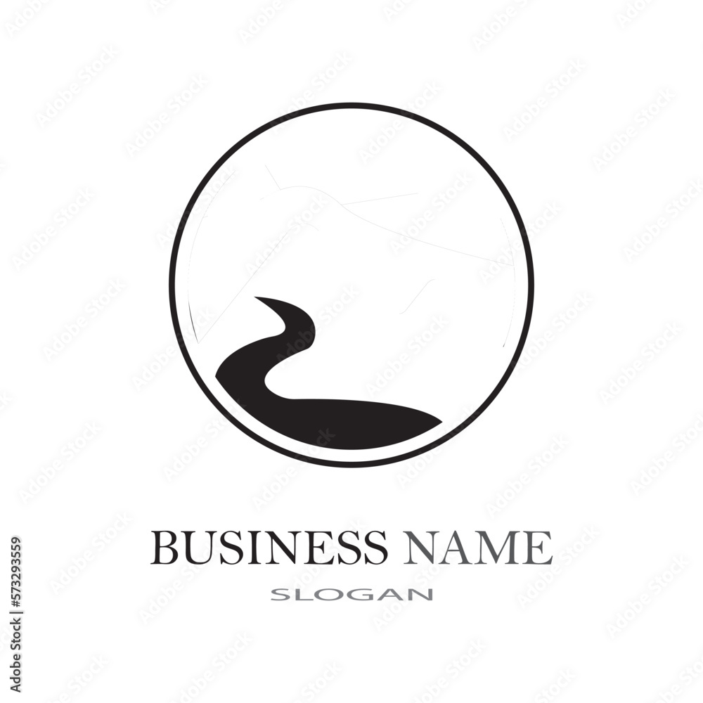 River logo business template vector illustration River logo business template vector illustration