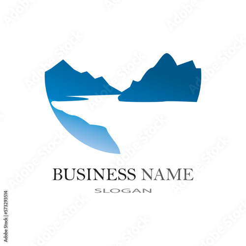 River logo business template vector illustration