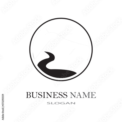 River logo business template vector illustration