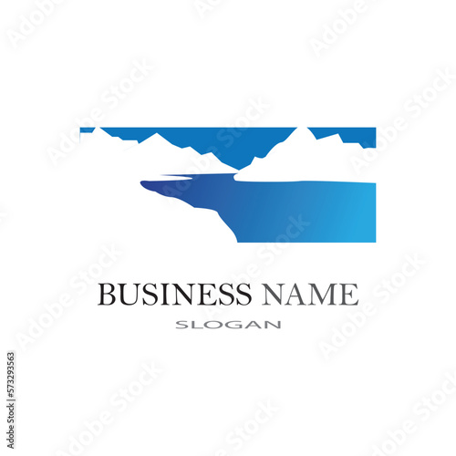 River logo business template vector illustration