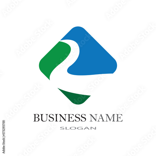 River logo business template vector illustration