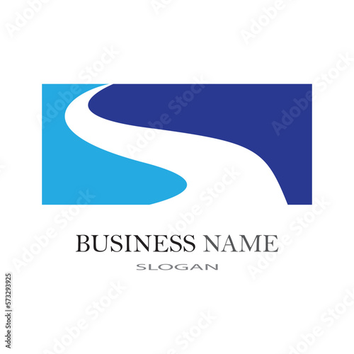 River logo business template vector illustration