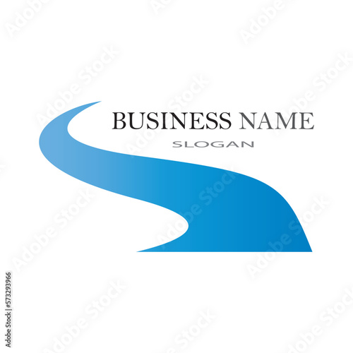 River logo business template vector illustration