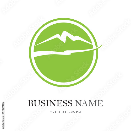 River logo business template vector illustration